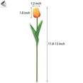 thumbnail image 2 of PULLIMORE 5 Pcs Tulips Artificial Flowers Real Touch Faux Tulip for Easter Spring Wreath Wedding Bouquet Table Decor (White), 2 of 9