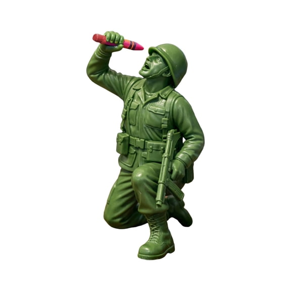 Desktop Ornament Funny Green Man Figures Classic Soldier Action Statue for Desktop Novelty Soldier Statues for Themed Party Display
