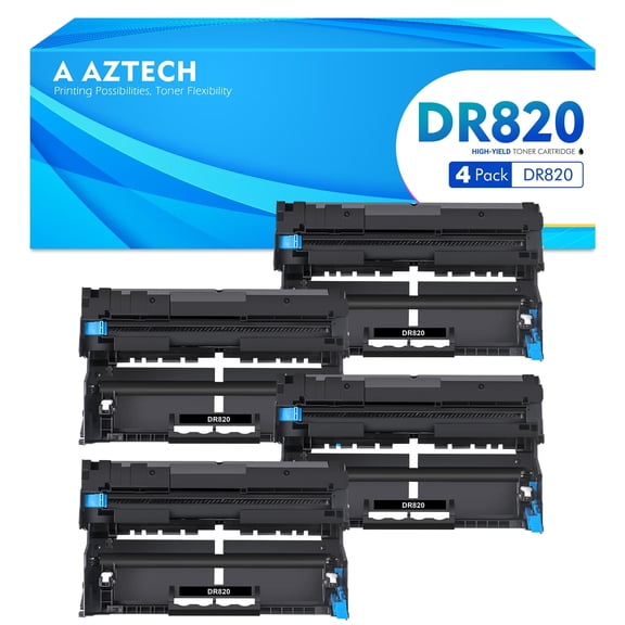 DR820 Drum Unit Kit | 4-Pack Compatible Drum Unit for Brother DR-820 DR 820 MFC-L5850DWMFC-L5900DWMFC-L6700DWMFC-L6800DW Printer (Black)