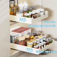 thumbnail image 4 of Nuevo estante de almacenamiento de cocina con rieles deslizantes, tipo cajonera extraíble, bandeja de almacenamiento, caja de especias, estante de almacenamiento, organizador de armarios, 4 of 4