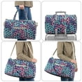 thumbnail image 6 of Garronmavis Large Quilted Duffle Bag for Women, Tie-Dye Leopard Print Weekender Bag Travel Carry On Bag with Zipper Pockets, Cute Overnight Gym Dance Bag for Traveling, 6 of 7