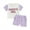 Purple, variant on Bagilaanoe 2pcs Toddler Baby Girl Shorts Set Short Sleeve Letter Embroidery T Shirt Tops + Shorts 3M 6M 12M 18M 24M 3T Kids Casual Summer Clothes