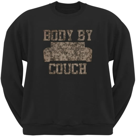 Body by Couch Black Adult Crew Neck Sweatshirt - X-Large