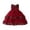 Red, variant on Kids Girls Layered Tulle Dress Red Dress Sleeveless Princess Birthday Dress for Girls Preschool Graduation 5-6 Years