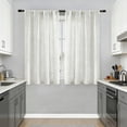 thumbnail image 4 of 2 Panels Linen Curtains Set for Living Room Bedroom, Light Filtering Textured Soft Window Curtain, Airy Soft Rod Pocket Elegant Drapes, 4 of 9