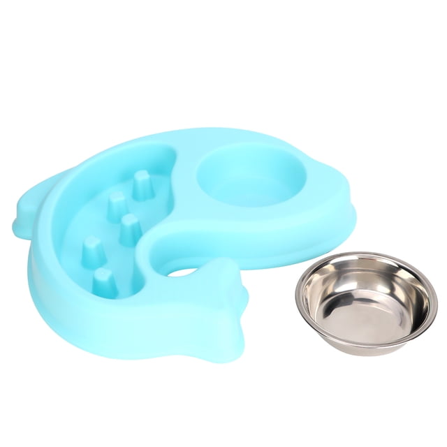 Fish Shape Pet Feeder,Stainless Steel Pet Feeder Pet Food Bowl Pet Feeder Precision Engineered