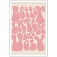 thumbnail image 1 of HAHDAXIA Better Late Than Ugly, Funny Vintage Pink Poster, Girl Bathroom Canvas Wall Art Decor, Funny Retro Wall Art, Funny Bathroom Print, Vintage Poster Decor Bathroom Bar Cart 12x16in Unfr, 1 of 7