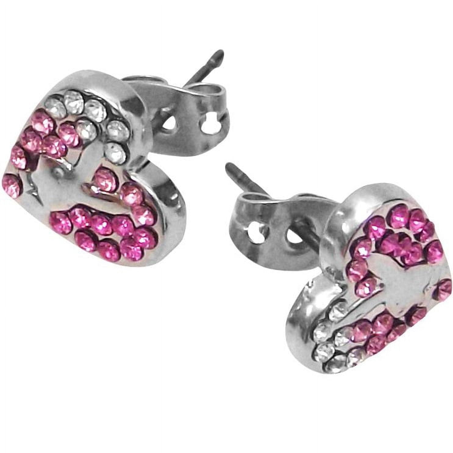 Playboy Jewelry Set Bracelet Earrings Heart Charm Bunny Logo Stretch