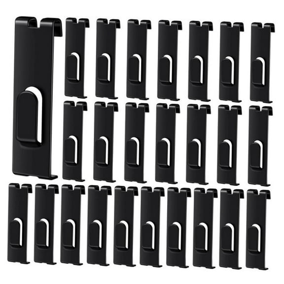 deevoka 25 Pieces Notch Hooks Display Notch Hooks for Grid Utility Grid Hooks Black