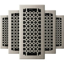 Imperial RG3410 San Francisco Decorative Floor Register, 4 x 10-Inch, Brushed Nickel, 5 Pack
