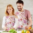 thumbnail image 3 of Pink Baseball Fun Pattern Apron-Garden Aprons for Women with Pockets-Cotton Linen Waterproof Kitchen Cooking Gardening Aprons Adjustable for Kitchen,Cooking,BBQ and Salon 33x27 Inch, 3 of 7