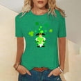 thumbnail image 1 of Puntoco Mujer Casual Cuello Redondo St. Patrick'S Day Impreso Camiseta Suelta Manga Corta Tops Blusa Puntoco Puntoco-1347, 1 of 5