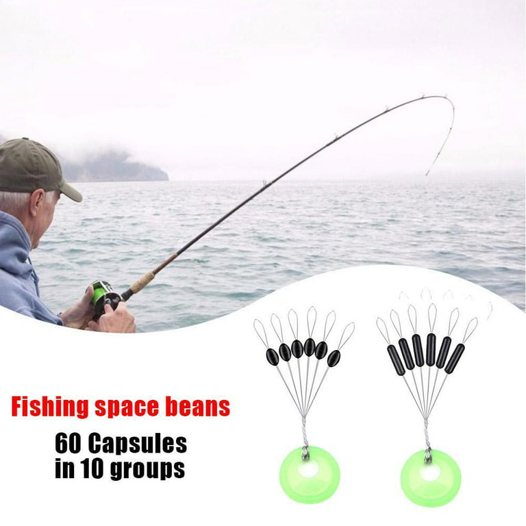 20 Group 120pcs Tackle Resistance Space Beans Floating Seat Fishing Pin Fishing  Tackle Accessories Vertical Ring 