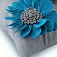 thumbnail image 2 of Throw Pillow Cover, 22x22 inch (55x55 cm) Pillow Covers, Blue Decorative Pillows Cover, 3D Felt Dahlia Origami Flower Pillows Cover, Felt Square Pillows Cover, Floral - Bloomingdale, 2 of 3