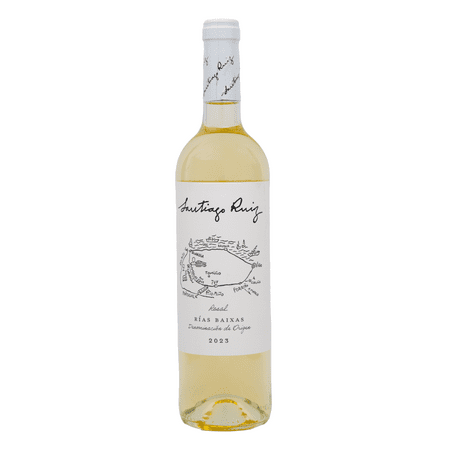 Santiago Ruiz Blend Flavor Albariño White Wine, 750 ml 13% ABV, Shelf Stable, Glass Bottle