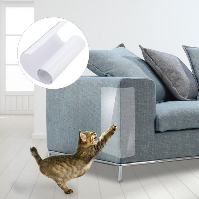 2Pcs Cat Scratch Furniture Protector, Sofa Protective Sticker, Furniture Scratch Guard Mat, Cat Couch Protector, Cat Scratching Post with Self Adhesive Design for Wall Carpet Mattr