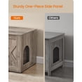 thumbnail image 6 of Cat Litter Box Enclosure, End Table, 27.6 x 19.7 x 19.7 Inches | Litter Box Furniture Hidden with Removable Divider, Indoor Cat House, Heather Greige UPCL022K01, 6 of 6
