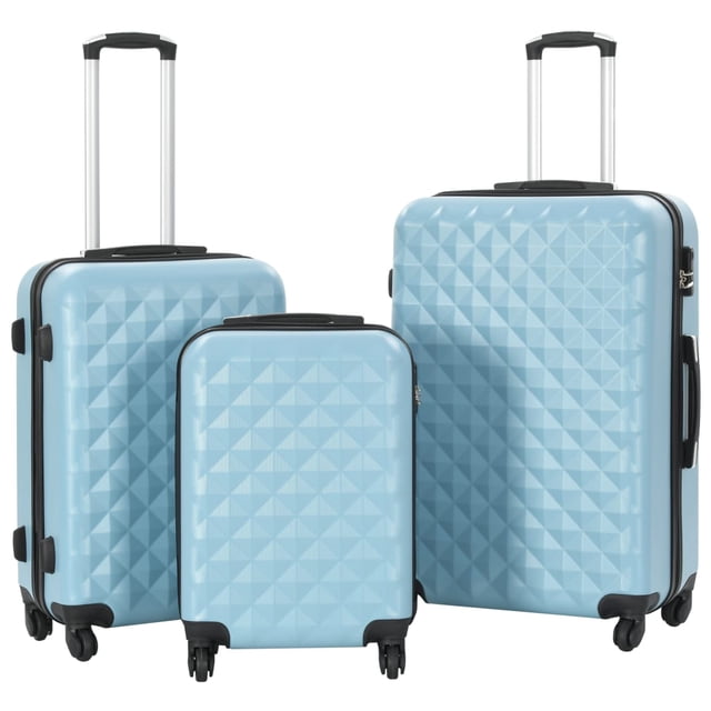 vidaXL Ensemble de Valises Rigides sur Roulettes 3 Pcs Bleu ABS