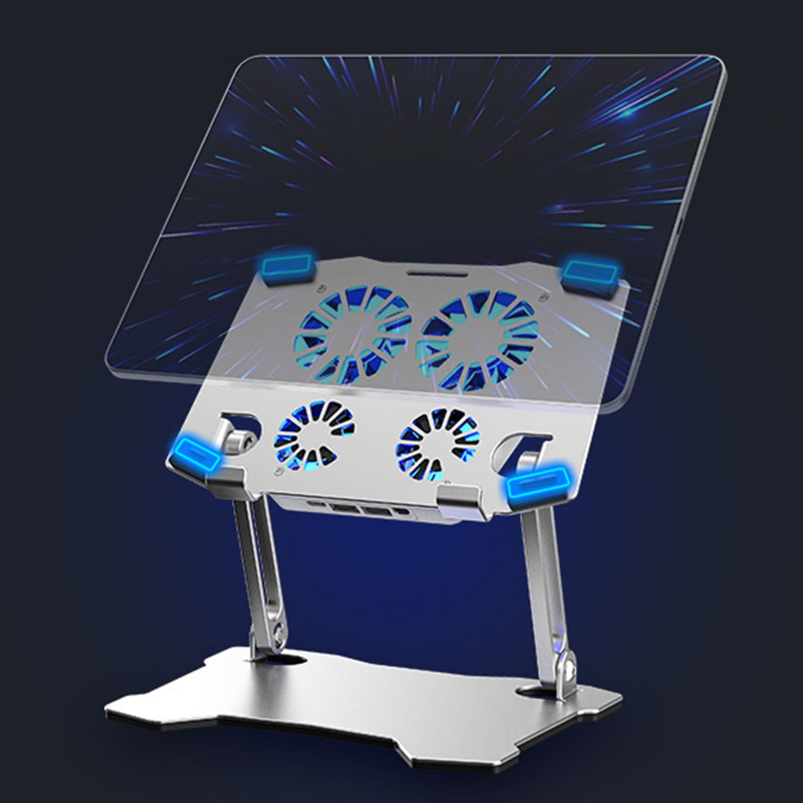 Foldable Laptop Cooling Fan, for Laptops Up to 17.3" Portable Adjustable Computer Riser for for Table Desk
