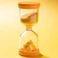 thumbnail image 1 of shiyou-30 Minute Hourglass,Plastic Hourglass Timer in Macaron Yellow with Chick Pattern,Hour Glass with Sand,Sand Timer for Students,Games,Classroom,Kitchen,Office,Desk Decor, 1 of 4