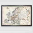 thumbnail image 2 of Pastel Map of Europe - Barnwood Framed Canvas - 18 x 24 - Black, 2 of 4