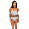 thumbnail image 4 of VF-Sport - Bikini, Fringe Bandeau, Two Piece Set (White, 1X), 4 of 4