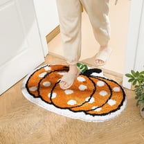 PALIFEUR Fall Door Mat, 24"x16" Dirt Trapping Door Mat Indoor Entrance, Pumpkin Maple Leaf Front Door Mat Outside Entrance, Non-Slip Washable Thanksgiving Welcome Mat, Halloween Fall Decor Doormat