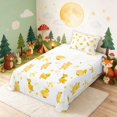 thumbnail image 3 of Erosebridal Duckling Twin Sheets for Girls, Yellow Flowers Bedding, 3 Pieces 1 Flat Sheet 1 Fitted Sheet and 1 Pillowcase, 3 of 6