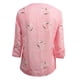 thumbnail image 4 of Pntutb Mujeres Moda Amor Impreso Cuello en V Encaje Patchwork 3/4 Manga Camiseta tops Blusa Pntutb Pntutb-374, 4 of 4