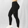 thumbnail image 2 of Women's Yoga Wide Waistband Pants - Elastic High Waist, Multiple Pockets, Nylon-Spandex Blend, Active Bottoms for Sports/Casual, 2 of 6