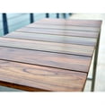 thumbnail image 3 of Stone Indoor/Outdoor Bar Table, Recycling teak wood and brushed stainless steel Base, 3 of 3