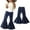 Blue, variant on Girls' Jeans Toddler Bell Bottoms with Pockets High Waisted Wide Leg Jeans for Toddler Girls 2-3 Years