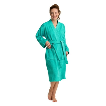 

Deluxe Spa-Style Women Terry Kimono Bathrobe Turkish Terry Weave