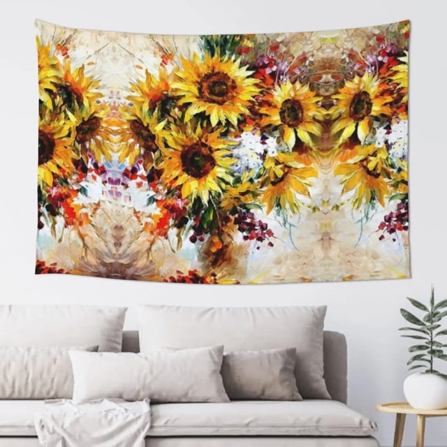Tapestry Girasol para pared, 280 x 150 cm, poliéster