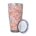 thumbnail image 2 of Susaid Beautiful Fox Print 20oz Car Cup,Insulated Coffee Cup Fully Spill Proof Travel Coffee Mug, Stainless Steel Tumbler for Work Home Outdoor Car-Without Straw, 2 of 8