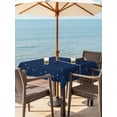 thumbnail image 3 of Outdoor Tablecloth with Umbrella Hole for Patio/Picnic/Party/Camping, Starry Sky Waterproof Table Cloth Square Cover Washable, Navy Blue Minimalist Modern Fantasy (54"x 54"), 3 of 9