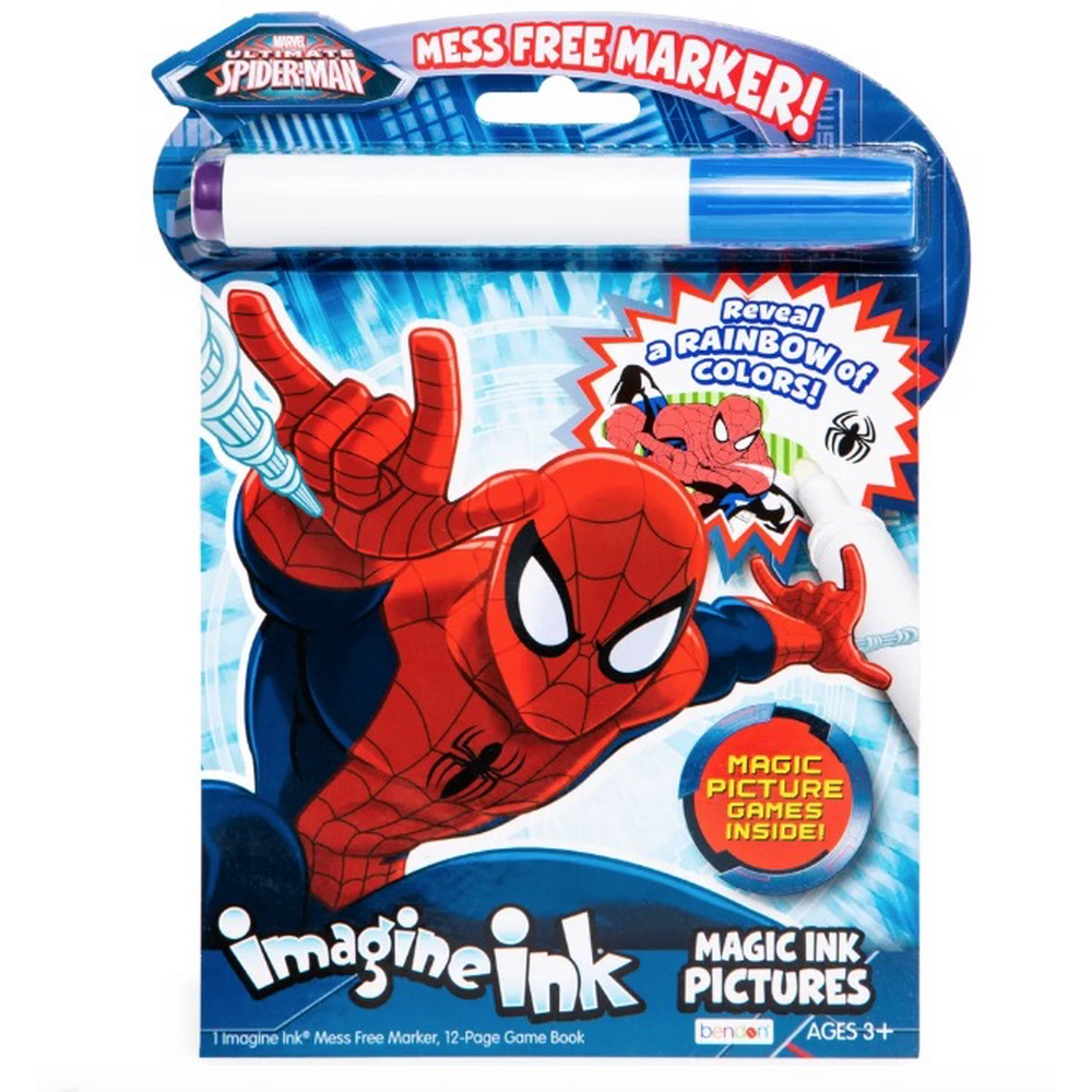 Bendon Marvel ultimate SpiderMan Magic Ink Coloring Book