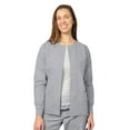 thumbnail image 2 of Adar Universal Women's Scrub Set - Warm-Up Scrub Jacket and Elastic Pull-On Pants - 902 - Silver Gray - 5X, 2 of 7