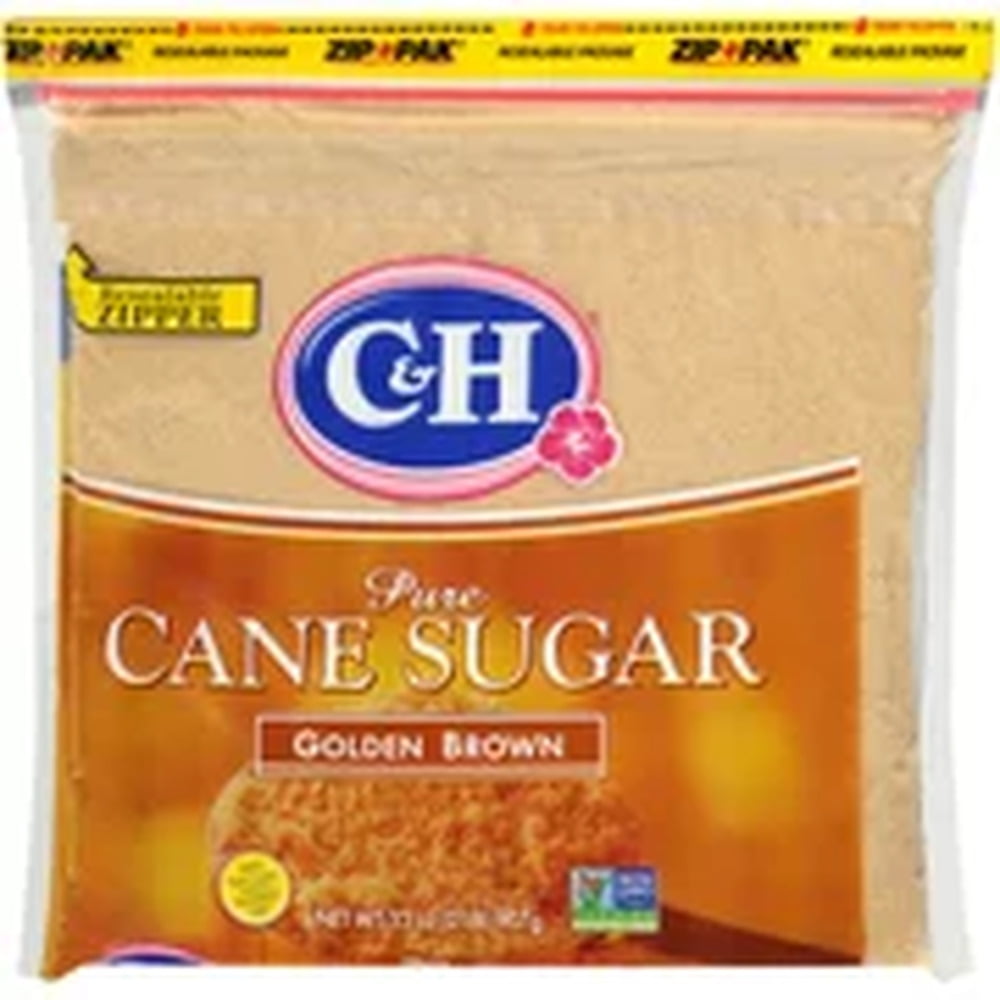 C&H Premium Pure Cane Light Brown Sugar, 2 lb (Pack of 2)