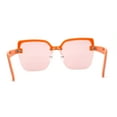 thumbnail image 4 of Womens Rimless Butterfly Chic Light Fashion Sunglasses Orange Light Brown, 4 of 4