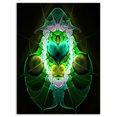 thumbnail image 2 of Large Symmetrical Fractal Heart Green - Abstract Art on Canvas, 2 of 3
