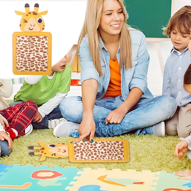 Almohadilla sensorial con tacto de lana para bebés y niños pequeños | Juguete táctil de educación temprana para la coordinación mano-ojo | Almohadilla de aprendizaje multitextura para TEA y ne