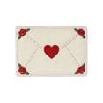 thumbnail image 1 of TIELUTT Valentine's Day Heart Shaped Envelope Door Mat Valentine's Day Red Heart Shaped Envelope Outdoor Fiber Small Soft Rug Knit Throw Blankets for Bed Throw Blanket Extra Large Small Area Rugs Home, 1 of 6