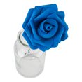 thumbnail image 6 of Artificial Flowers Roses, 25pcs Blush Real Looking Deep Blue Fake Roses with Stem, Realistic Fake Roses for DIY Wedding Bouquets Centerpieces Bridal Shower Party Home Decorations, 6 of 8