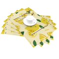 thumbnail image 2 of LNWH Yellow Cartoon Lemon Pattern Placemats, 1 PCS Heat Resistant Washable PVC Table Mats, 18"x12", 2 of 6