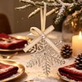 thumbnail image 4 of Dalxymotic Christmas Metal Hanging Ornament, Golden Hanging Decor with Bow, Xmas Tree Decoration, Hollow Metal Ornament, Christmas Ornament Decoration for Home, Tree, Mantel, 4 of 7