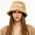thumbnail image 4 of CYSFASHION Bucket Hats for Woman Women's Thickened Warm Furry Basin Hat For Outdoor In Autumn And Winter Street Fashion MOM Fisherman Hat Khaki, 4 of 4