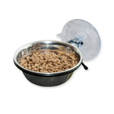 K&H Pet Products EZ Mount Window Up and Away Kitty Diner Stainless/Black 12 Ounces