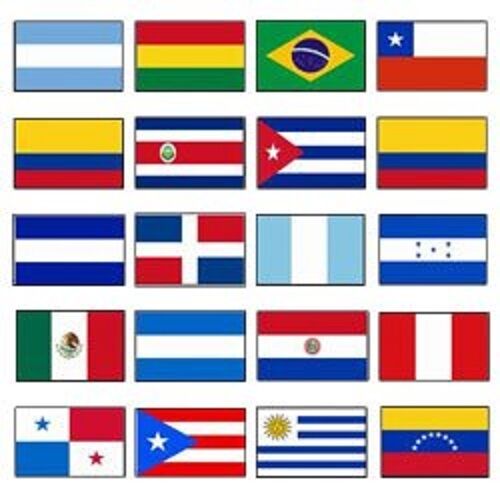 Latin America 3x5 Flag Set of 20 Country Countries Polyester Flags