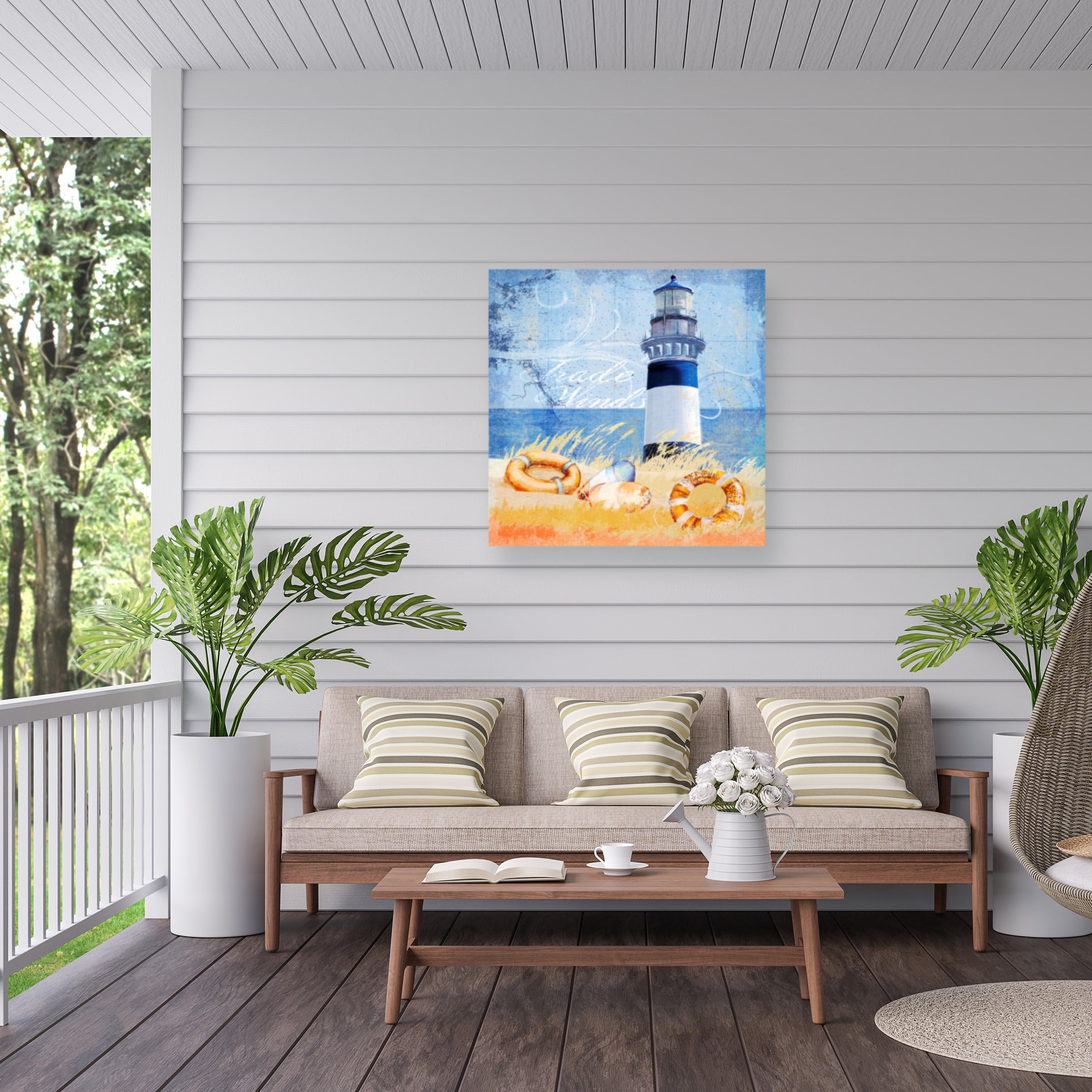 Art Licensing Studio 'Trade Winds Lighthouse' Outdoor Canvas 24x24